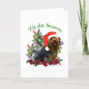 Cartes Pour Fêtes Annuelles Yorkie 'C'est la saison