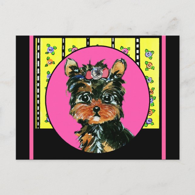 Cartes Pour Fêtes Annuelles Yorkie Poos de Pâques (Devant)