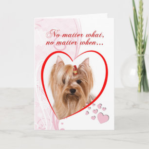 Cartes Pour Fêtes Annuelles Yorkie Saint-Valentin