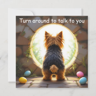 Cartes Pour Fêtes Annuelles Yorkshire Terrier chien - avec Nom de famille
