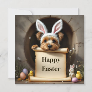 Cartes Pour Fêtes Annuelles Yorkshire Terrier chien et le message