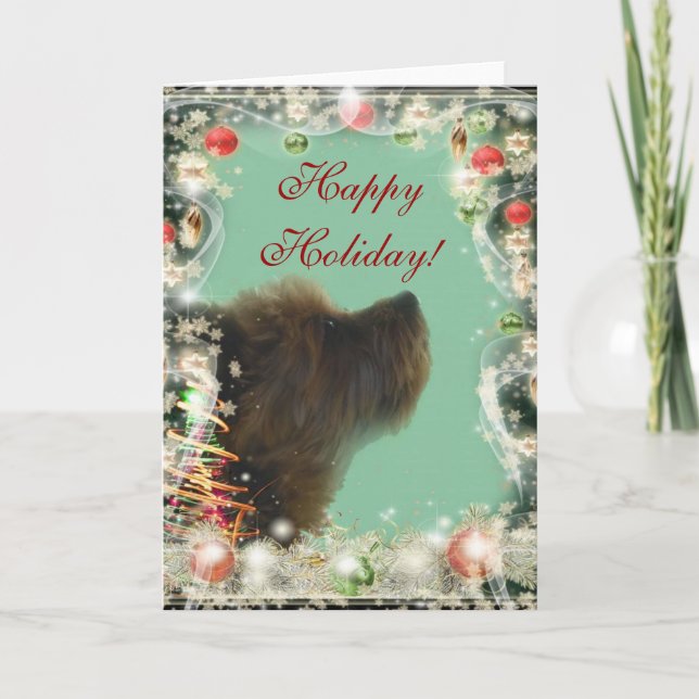 Cartes Pour Fêtes Annuelles Yorkshire Terrier holiday card (Devant)