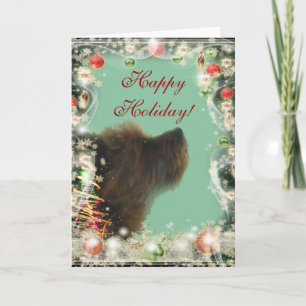 Cartes Pour Fêtes Annuelles Yorkshire Terrier holiday card