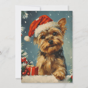 Cartes Pour Fêtes Annuelles Yorkshire Terrier Noël