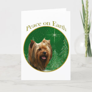 Cartes Pour Fêtes Annuelles Yorkshire Terrier Paix