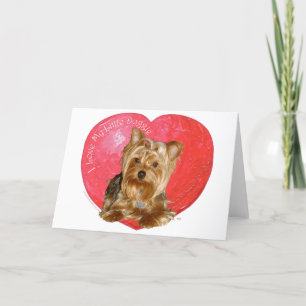 Cartes Pour Fêtes Annuelles Yorkshire Terrier Saint-Valentin
