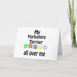 Cartes Pour Fêtes Annuelles Yorkshire Terrier Walks Design