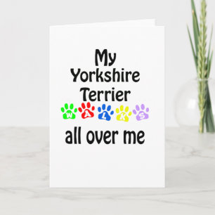 Cartes Pour Fêtes Annuelles Yorkshire Terrier Walks Design
