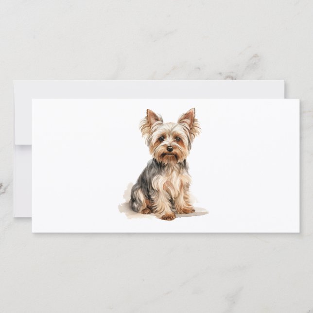 Cartes Pour Fêtes Annuelles Yorkshire Terrier Yorkie Petit Chien race Jouet (Devant)