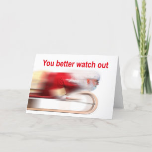 Cartes Pour Fêtes Annuelles You Better Watch Out Christmas Card