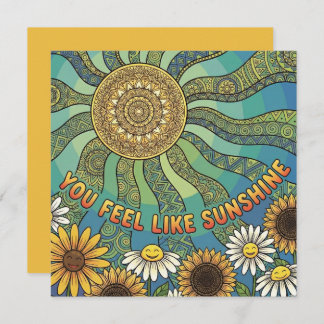 Cartes Pour Fêtes Annuelles You Feel Like Sunshine Personalized Card