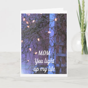 CARTES POUR FÊTES ANNUELLES YOU LIGHT UP MY LIFE ****