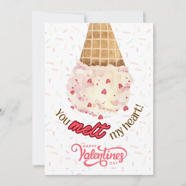 Cartes Pour Fêtes Annuelles You Melt My Heart Valentine's Day Card (Devant)