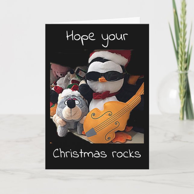 CARTES POUR FÊTES ANNUELLES YOU ROCK "MY WORLD" HOPE YOUR CHRISTMAS ROCKS (Devant)
