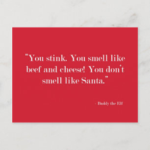 Cartes Pour Fêtes Annuelles You smell like beef Postcard