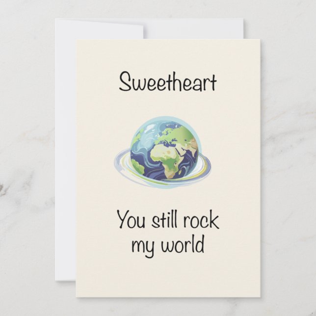 Cartes Pour Fêtes Annuelles You Still Rock My World Valentine Postcard (Devant)