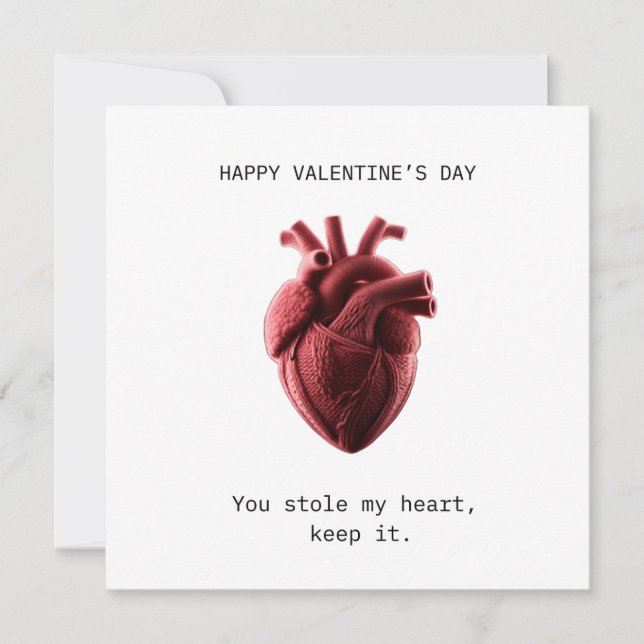 Cartes Pour Fêtes Annuelles You stole my heart Valentines day (Devant)