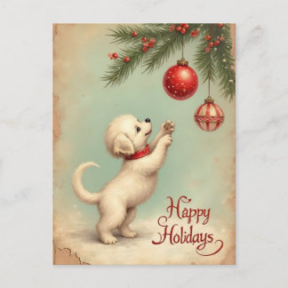Cartes Pour Fêtes Annuelles Your Own Text Season’s Greetings Puppy Postcard