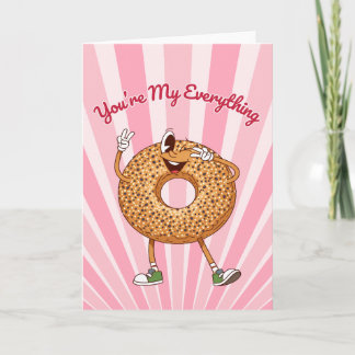 Cartes Pour Fêtes Annuelles You're My Everything Bagel Valentines Day Card