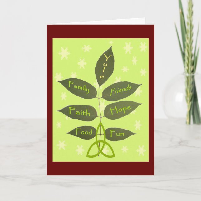 Cartes Pour Fêtes Annuelles Yule - À Mesure Que La Cendres Croit (Devant)