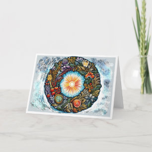 Cartes Pour Fêtes Annuelles Yule bénie, solstice d'hiver