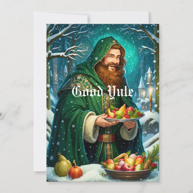 Cartes Pour Fêtes Annuelles Yule Solstice Pagan Asatru Wiccan Heathen Holiday (Devant)