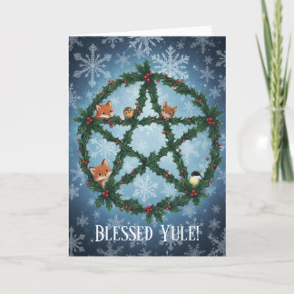 Cartes Pour Fêtes Annuelles Yule Wreath Card