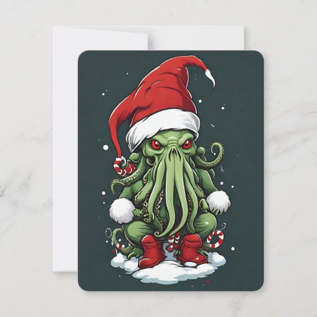 Cartes Pour Fêtes Annuelles Yuletide de Cthulhu : Noël terrifiant (Devant)