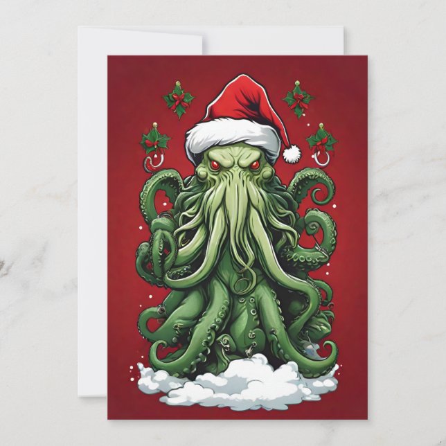 Cartes Pour Fêtes Annuelles Yuletide de Cthulhu : Noël terrifiant (Devant)