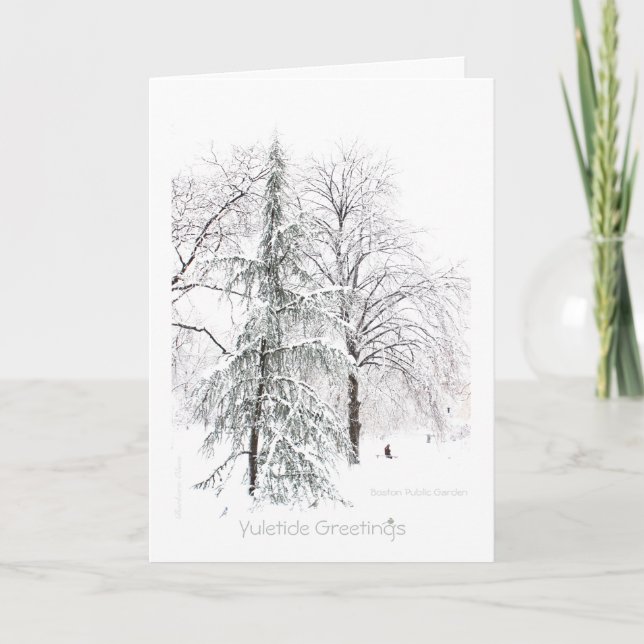 Cartes Pour Fêtes Annuelles Yuletide : Profitez des plaisirs des saisons : (Devant)