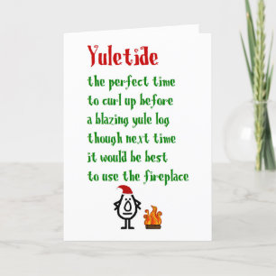 Cartes Pour Fêtes Annuelles Yuletide un joyeux poème de Noël