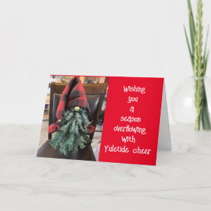 CARTES POUR FÊTES ANNUELLES **YULTIDE CHEER** DIT GNOME À NOËL
