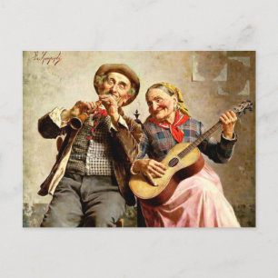 Cartes Pour Fêtes Annuelles Zampighi - Douce Musique, peinture vintage
