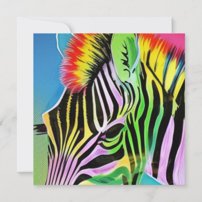 Cartes Pour Fêtes Annuelles Zany Zebra (Devant)