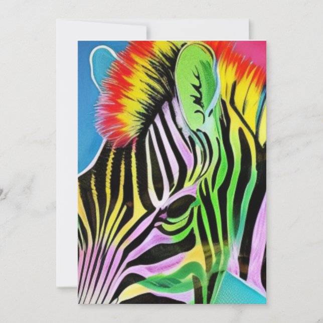 Cartes Pour Fêtes Annuelles Zany Zebra (Devant)