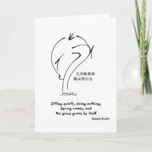 Cartes Pour Fêtes Annuelles Zen Sayings - Assis tranquillement, ne faisant rie