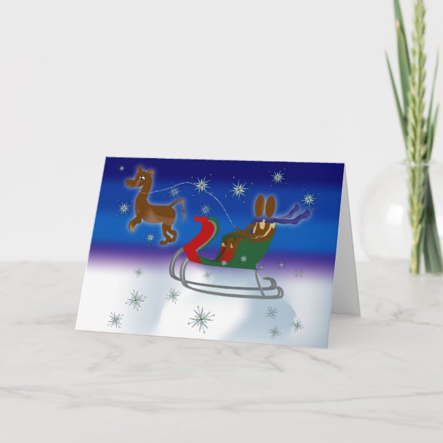 Cartes Pour Fêtes Annuelles Zinglee's ~ Sleigh Ride (Devant)