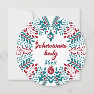 Cartes Pour Fêtes Annuelles Žohnowane hody, vœux de Noël en haut-sorabe