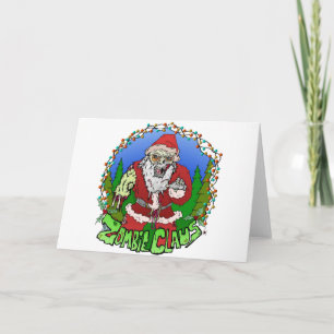 Cartes Pour Fêtes Annuelles Zombi Claus