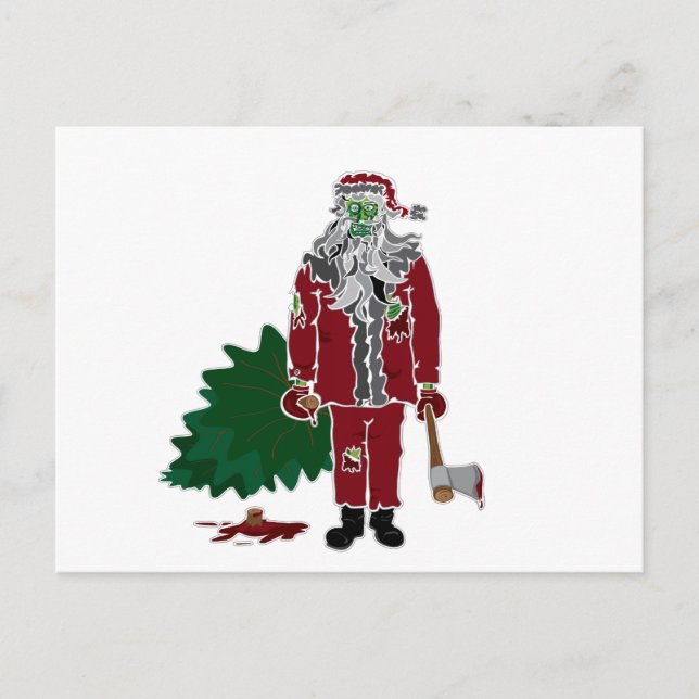 Cartes Pour Fêtes Annuelles Zombi le père noël (Devant)