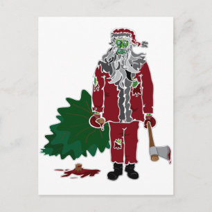 Cartes Pour Fêtes Annuelles Zombi le père noël
