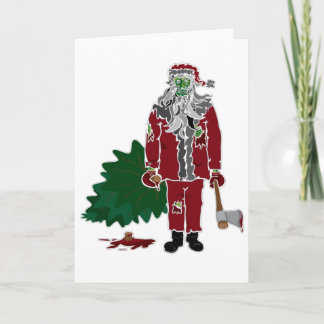 Cartes Pour Fêtes Annuelles Zombi le père noël