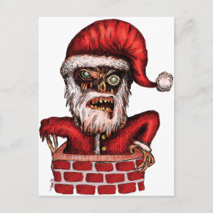 Cartes Pour Fêtes Annuelles Zombi Père Noël