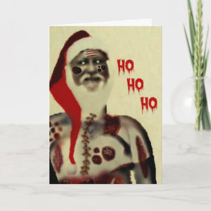 Cartes Pour Fêtes Annuelles Zombi sanglant le père noël