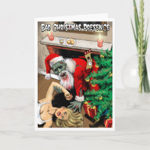Cartes Pour Fêtes Annuelles Zombie Santa Christmas Card