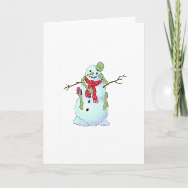 Cartes Pour Fêtes Annuelles zombie vs snowman (Devant)