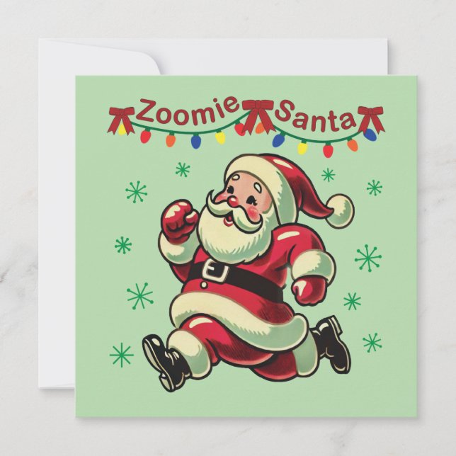 Cartes Pour Fêtes Annuelles Zoomie Père Noël Noël (Devant)