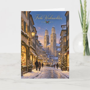 Cartes Pour Fêtes Annuelles Zürich Grossmünster Joyeux Noël