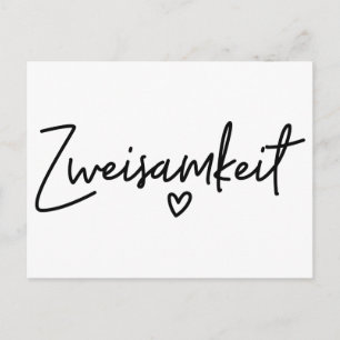 Cartes Pour Fêtes Annuelles Zweisamkeit, Mot allemand, Union, Allemand