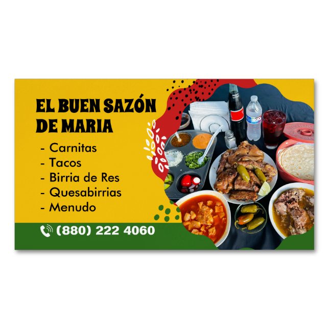 Cartes pour la vente de nourriture mexicaine Mexic (devant)